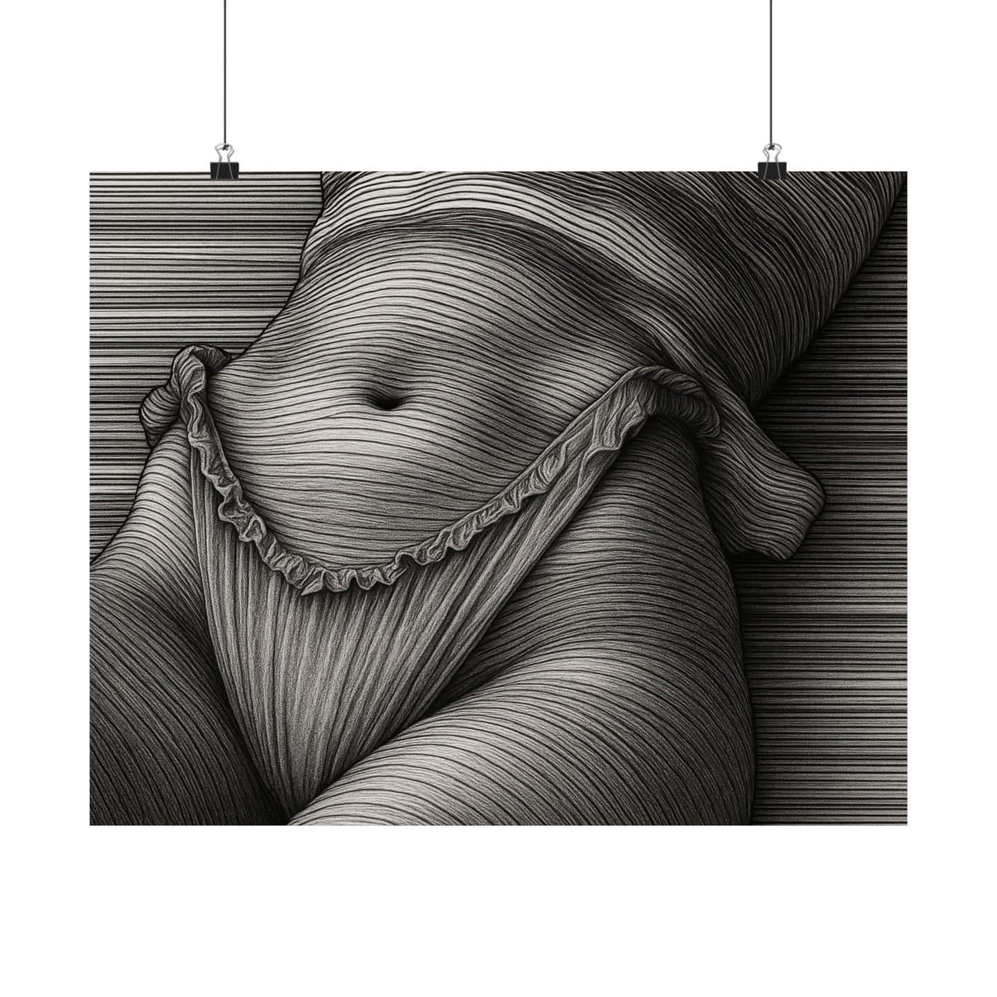 Tension in Lines Sensual Art Poster