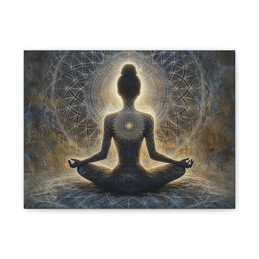 Enlightened Meditation Sacred Geometry Canvas