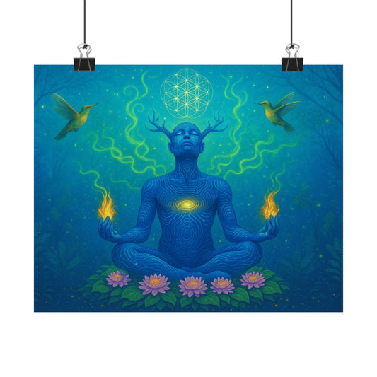 Divine Energy Flow – Psychedelic Meditation Poster