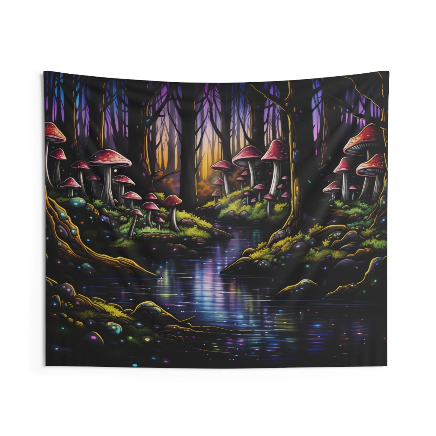 Enchanted Mushroom Forest Tapestry